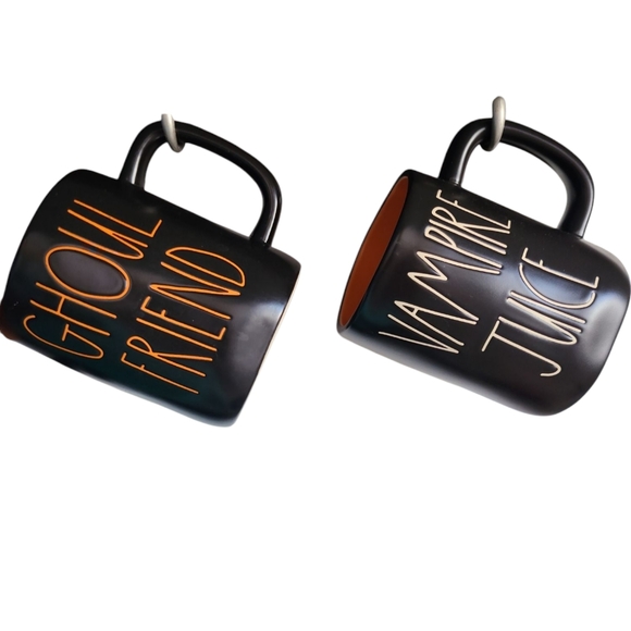 Rae Dunn Other - Rae Dunn Black and Orange Halloween Mugs